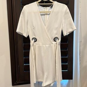 Topshop White Romper with Bow